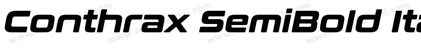 Conthrax SemiBold Italic字体转换